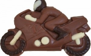 Schokofigur Motorrad