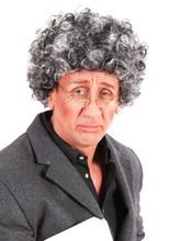 Alter Mann Lockenperücke, grau