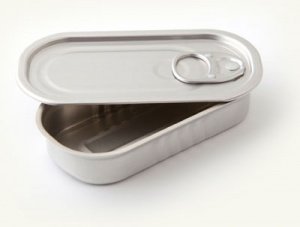 Aluminium-Dose mit Deckel, rechteckig (1