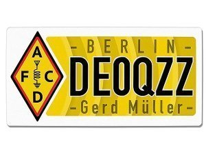 Aluminiumschild für Amateurfunker