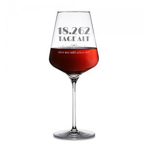 Rotweinglas 18.262 Tage alt