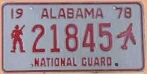 Amerika Nummernschild Alabama National G