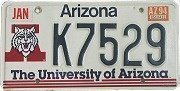 Amerika Nummernschild Arizona Universitä