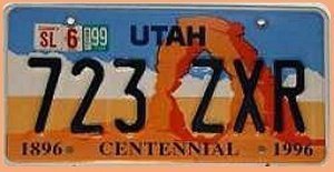 Amerika Nummernschild Utah