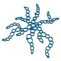 Amöbe Raumteiler 20-er Set  blau 1103-53