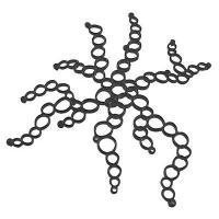 Amöbe Raumteiler 20-er Set solid schwarz