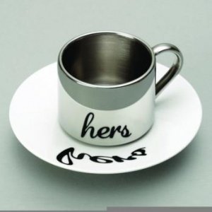 Anamorphic ´´HERS´´ Tasse m. Unterteller