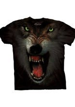 Angry Wolf Face The Mountain T-Shirt