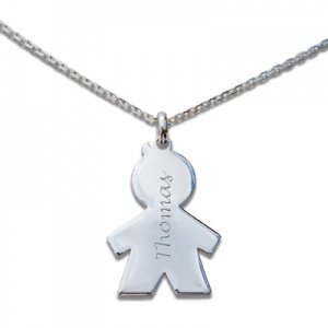 Anhänger Bursche mit Gravur