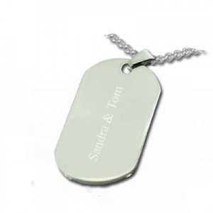 Anhänger Dogtag Oval mit Gravur