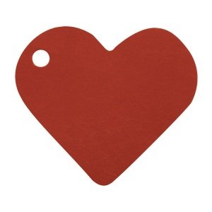 Anhänger Herz, bordeaux, 10 St.