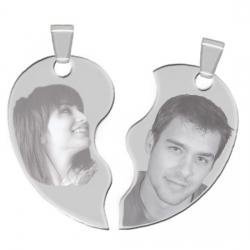 Anhänger (Herz geteilt silber)