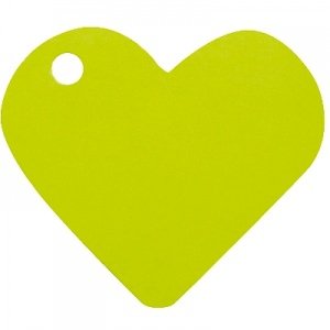 Anhänger Herz, grün, 10 St.
