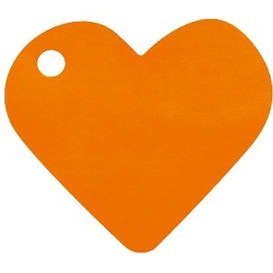 Anhänger Herz, orange, 10 St.