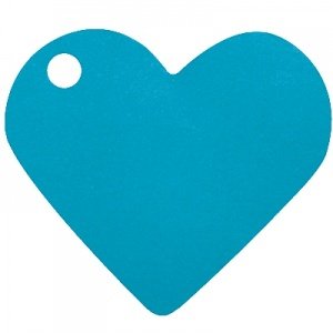 Anhänger Herz, türkis, 10 St.