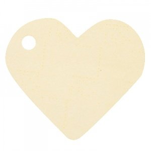 Anhänger Herz, vanille, 10 St.