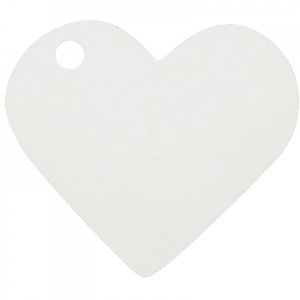Anhänger Herz, weiss, 10 St.