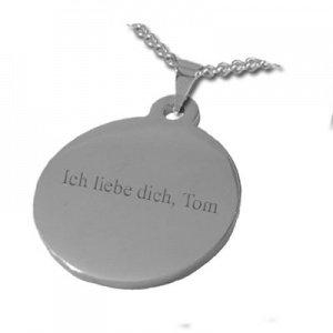 Anhänger Kreis Edelstahl mit Gravur