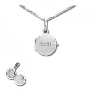 Anhänger Medaillon Silber mit Gravur - 8