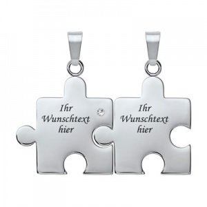 Anhänger Puzzle mit Gravur  - 8934