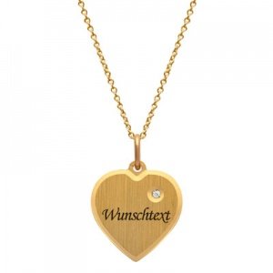 Anhänger Silber Herz mit Gravur  - 9214