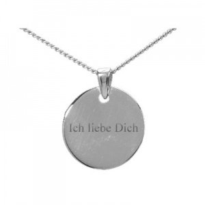 Anhänger Silber Kreis mit Gravur