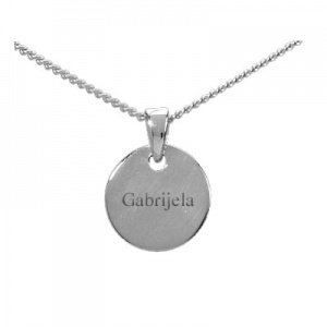 Anhänger Silber Kreis mit Gravur