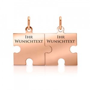Anhänger Silber Puzzle mit Gravur  - 923