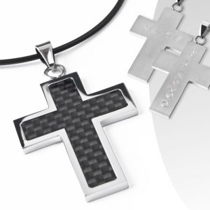 Anhänger mit Gravur Dark Cross