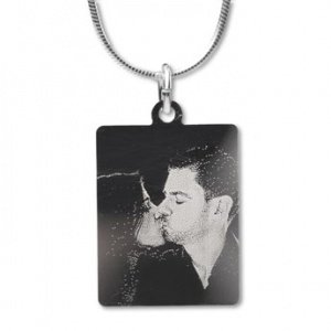 Anhängers - Rechteck Silber