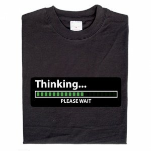 Animiertes Geek Shirt Thinking