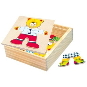 Ankleidepuzzle Bär Holzspielzeug