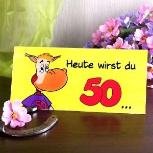 Anstatt Karte: der MAXI-Brief zum 50. Ge