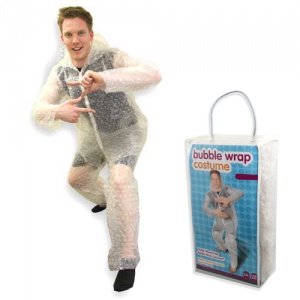 Anzug aus Luftpolsterfolie