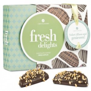 Äpfel in Zartbitterschokolade mit M