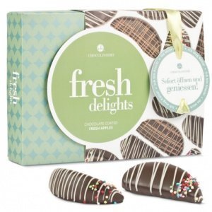 Äpfel in Zartbitterschokolade mit S