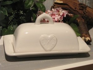 Appletree Butterdose Heart weiss