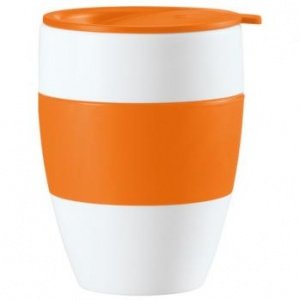 AROMA TO GO Thermobecher mit Deckel oran