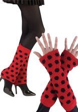 Arm- und Beinwärmer Marienkäfer rot-schw