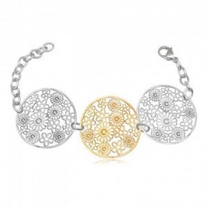 Armband Flower Power Edelstahl