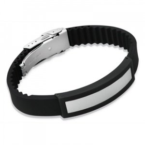 Armband Kautschuk mit Edelstahl