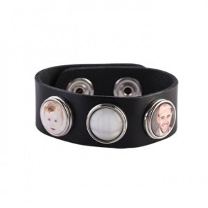 Armband Leder groß - Schwarz (2)