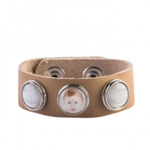Armband Leder klein - Beige (1)