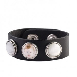 Armband Leder klein - Schwarz (1)