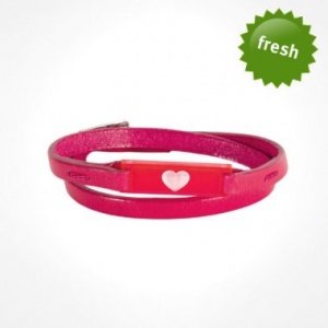 Armband Mika Herz pink/pink