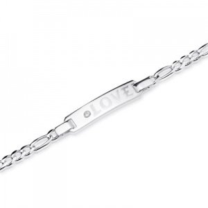 Armband Silber mit Zirkonia und Gravur