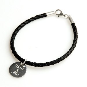 Armband You & me Lederoptik schwarz,