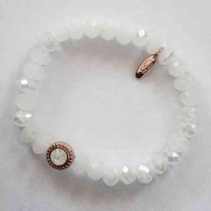 Armband weiß/opal, Lizas