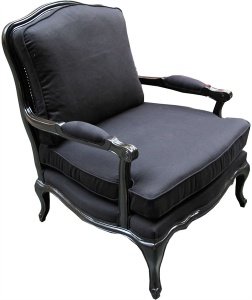 Armchair Burton Canvas Black Frame