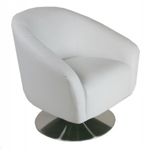 Armchair Castelano Leather Alaska White